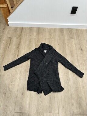 NWT Irelands eye Glenross Waterfall Cardigan Grey Wool Ireland Women’s